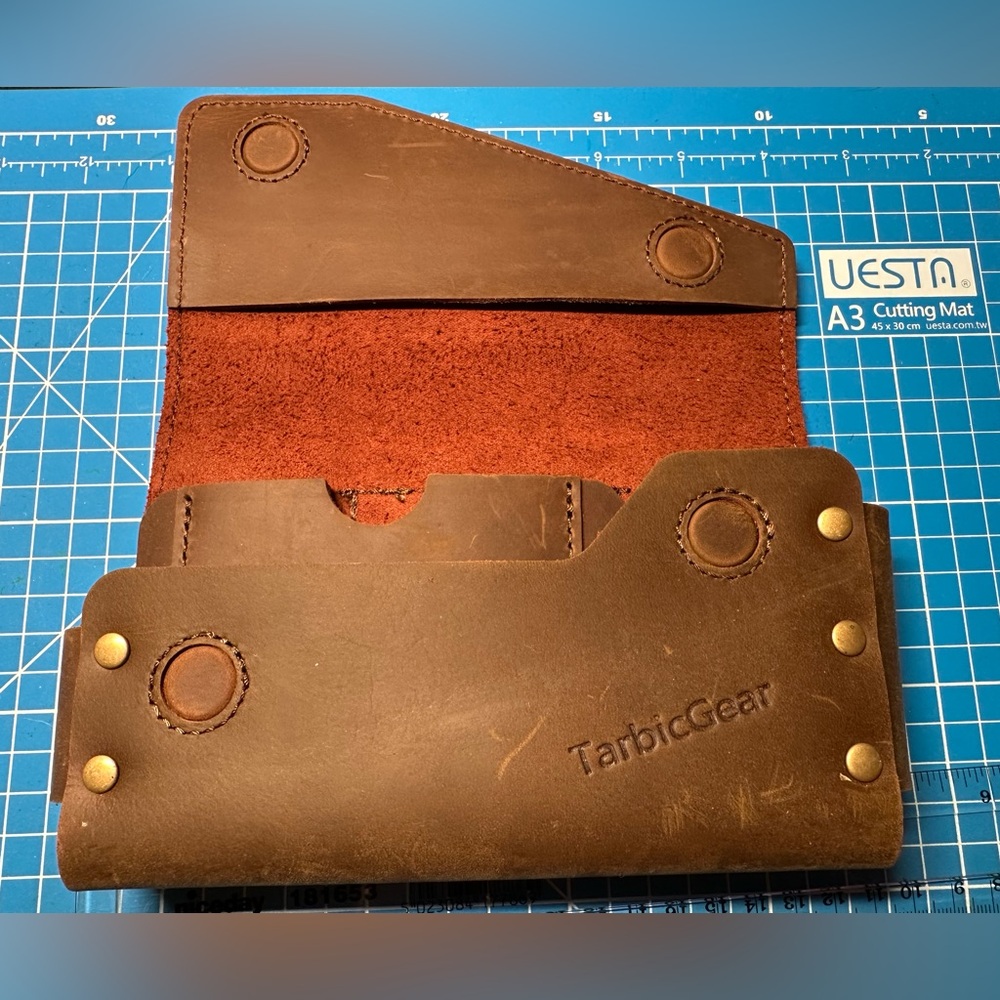 TarbicGear Dual Large Cell phone holder real leather